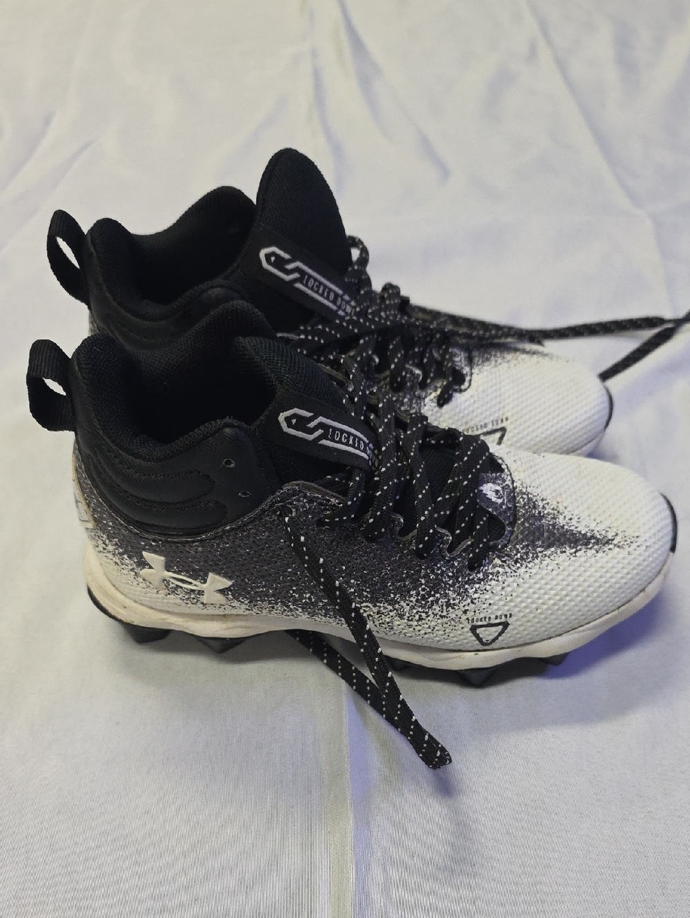 Under Armour Kids Black & White Gradient Cleats